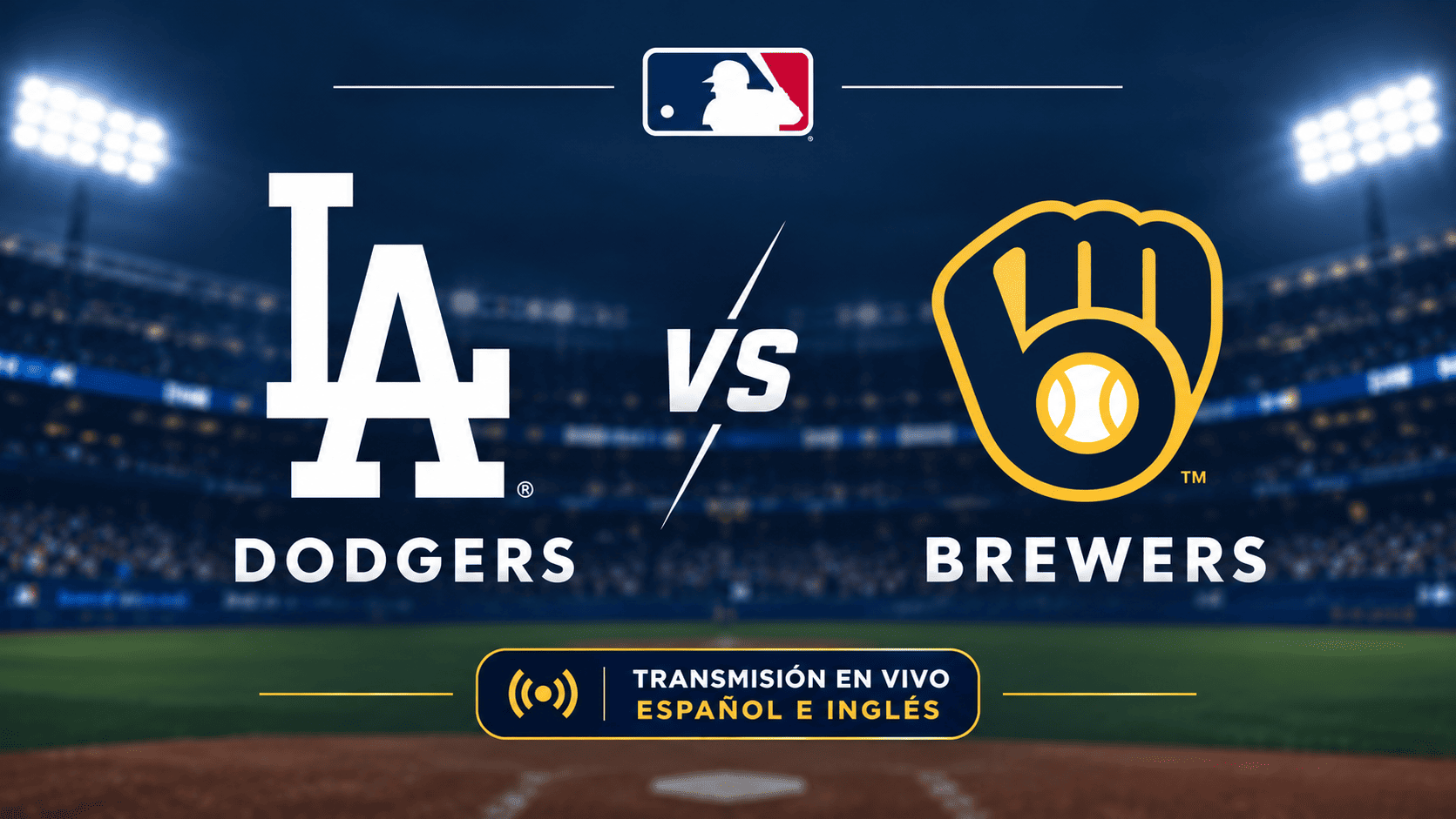 VIP: Dodgers vs Brewers | Español  | INGLES | 3:00 PM CDMX